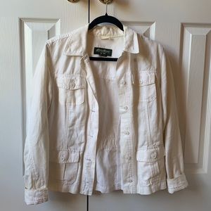 Vintage White Linen Eddie Bauer Jacket